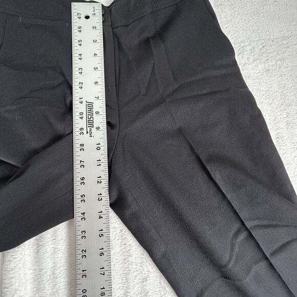 Pendleton Women’s Black Virgin Wool Dress Pants 6 Wide-Leg Flat Front Classic - Picture 9 of 12